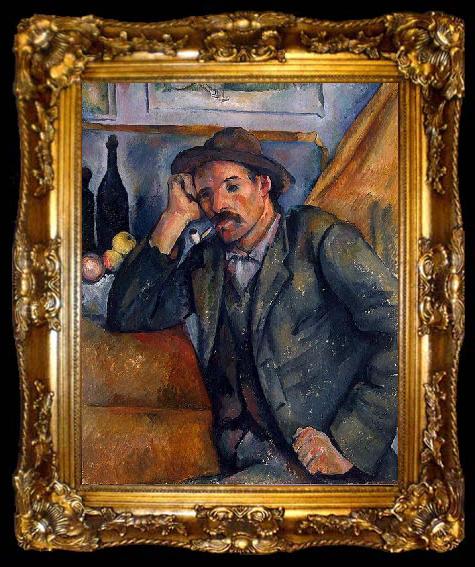 framed  Paul Cezanne Mann mit der Pfeife, ta009-2